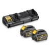 Pack 2 Batteries XR FLEXVOLT + Chargeur Double - Dewalt -Bosch Soldes Boutique 1 151
