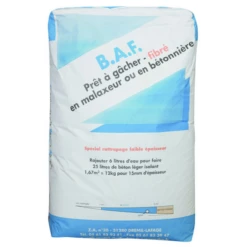 Béton Allégé Fibré - B.A.F - Spécial Rattrapage Faible épaisseur - Sac De 18 KG