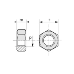 Écrou Hexagonal HU - Brut ISO 4032 Classe 8 - M10 - Boîte De 100 -Bosch Soldes Boutique 1 63
