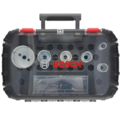 Coffret De 6 Scies Trépans Bosch Adaptateur Power-Change Et 2 Forets