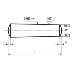 Goupille Conique A1 – 8x80mm – Boîte De 50