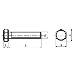 Vis à Tête Hexagonale Entièrement Filetée DIN 933 - GEOMET® 500 A - M16x40mm - Boîte De 50