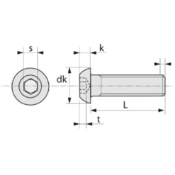 Vis à Métaux Bombée BHC ISO 7380 - Acier Zingué Blanc Classe 10.9 - M5x16mm - Boîte De 200 -Bosch Soldes Boutique 2 98