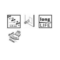 Lame Dual-Tec Starlock Bosch AYZ 53 BPB Largeur 53 Mm Profondeur 40 Mm -Bosch Soldes Boutique 202