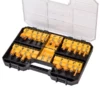 Coffret De 22 Fraises De Défonceuse Dewalt DT90017-QZ Queue De 8 Mm -Bosch Soldes Boutique 22fraises