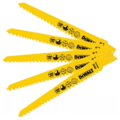 Lame Scie Sabre Bois Plastique Dewalt DT2344-QZ BIM 152 Mm - Lot De 5