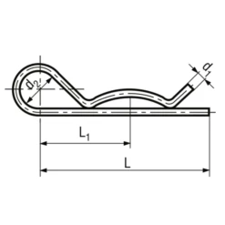 Goupille Ressort Simple – Diamètre 3mm – Boîte De 100