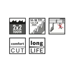 Lame De Scie Sabre Bosch S 1126 BEF 225 X 25 X 1,1 Mm Lot De 5 -Bosch Soldes Boutique 3963