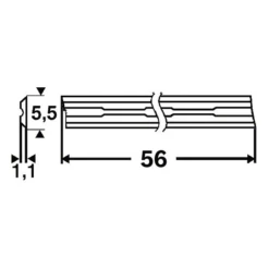 Fer Réversible Rabot Bosch Carbure Tranchant Droit 56x5,5x1,1 Mm Par 2