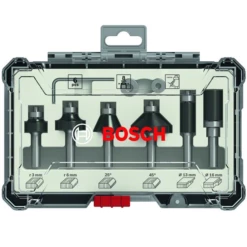 Fraise à Araser Et De Bordage Bosch En Carbure Queue 8 Mm Coffret De 6