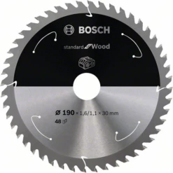 Lame De Scie Circulaire Bosch Standard For Wood 190x30x1,6 Mm 48 Dents -Bosch Soldes Boutique 7102