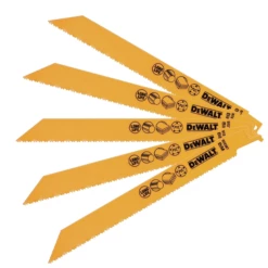 Lame De Scie Sabre Bois Plastique Métal Dewalt DT2387-QZ 203 Mm - Lot 5