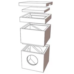 Allonge Béton Pour Compteur D'eau - Dim. 40x40 Cm - Hauteur 25 CM