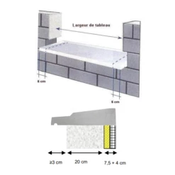 Appui De Fenêtre En Béton Gris - Profondeur 34,5 CM X 1,32 M -Bosch Soldes Boutique appui fenetre2