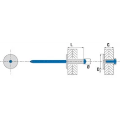 Scell-It Rivet Alu Tête Large Serrage 18.0-21.0 Ø4.8 X 25 : ASL4825