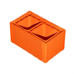 Boisseau Alvéolé Jumelé En Terre Cuite à Section Carrée + Rectangulaire