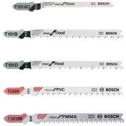 Lame Scie Sauteuse T Bosch Wood And Plastics Lot De 5 Lames