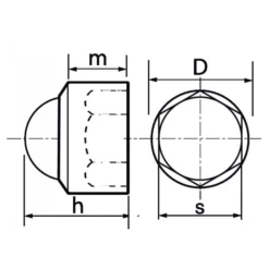 Cache écrou Hexagonal M6 Mm Polyéthylène Noir Boîte X200 -Bosch Soldes Boutique cache ecrou acton noir