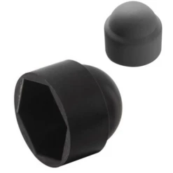 Cache écrou Hexagonal En Polyéthylène Noir Pour Vis M16 Clé De 24 Mm