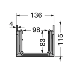 Caniveau Nicoll Connecto CAN177 - 1000 MM X 136 MM X 115 MM -Bosch Soldes Boutique caniveau177 2