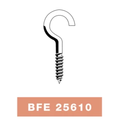 Crochet D'armoire à Vis Bois Torbel Acier Zingué Blanc Ø 6 Mm X 50 Mm