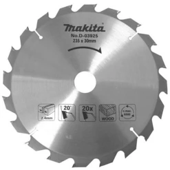 Lame De Scie Circulaire Carbure Bois 235 Mm 20 Dents Makita 03925