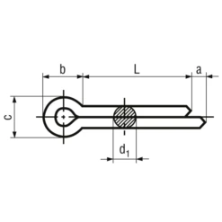Goupille Fendue Inox A2 DIN 94 Diamètre 1.6 Mm Longueur 12 Mm X100