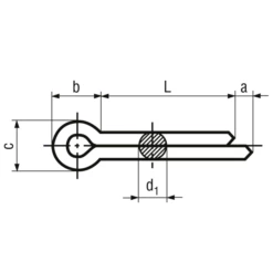 Goupille Fendue Acier Zingué DIN 94 Ø 4mm Longueur 71 Mm - Boîte X 100