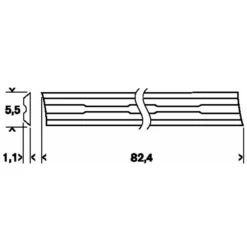Fer Réversible Rabot Bosch Carbure Droit 82,4 X 5,5 X 1,1 Mm Lot De 2