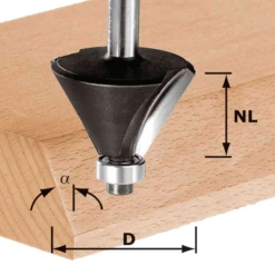 Fraise Chanfreiner HW S12 Festool Angle 45° Queue Ø 12 Mm Dim 55 X 20 Mm