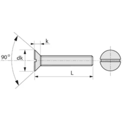 Vis à Tête Fraisée Fendue Filetage Total Acier Zingué M5x10mm -Bosch Soldes Boutique fraisee2 2