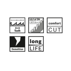 Lame De Scie Sabre Métal Bosch S 1225 HBF Endurance 300x22x1,35 Mm -Bosch Soldes Boutique hbf