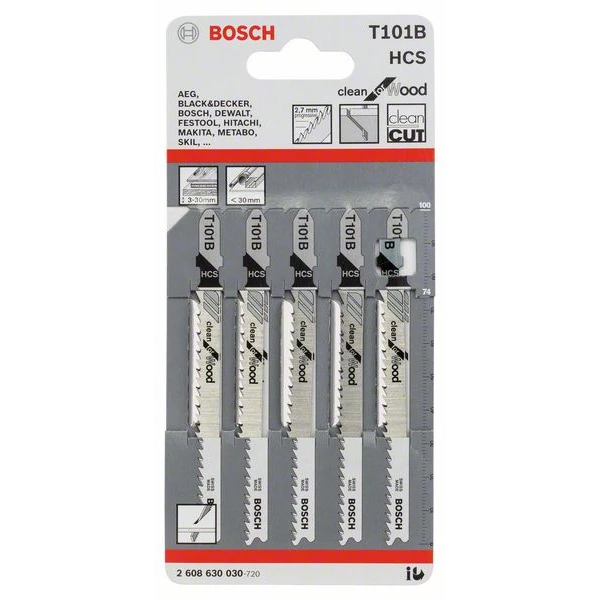 Bosch Lame De Scie Sauteuse Pour Bois T 101 B Jeu De 5 Lames 2608630030 7 Bosch Lame De Scie Sauteuse Pour Bois T 101 B Jeu De 5 Lames 2608630030 – Image 5