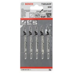 Lame De Scie Sauteuse Pour Bois Dur T 101 Aof Jeu De 5 Lames : Bosch 2608634233 -Bosch Soldes Boutique imageproduct351454 1