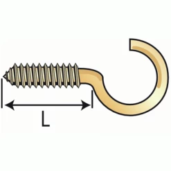 Crochet D'armoire à Vis Bois Torbel Laiton Ø 3 X 20 Mm - Boîte De 200