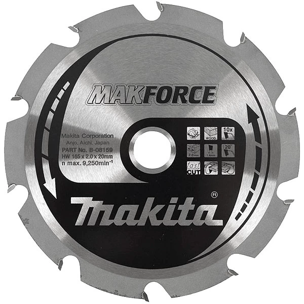 Lame Scie Circulaire Bois TCT MakForce Makita Diamètre 190x30mm 12 Dents 3 Lame Scie Circulaire Bois TCT MakForce Makita Diamètre 190x30mm 12 Dents