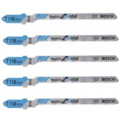 Lame Scie Sauteuse Bosch T 118 EOF Flexible For Metal Jeu De 5 Lames