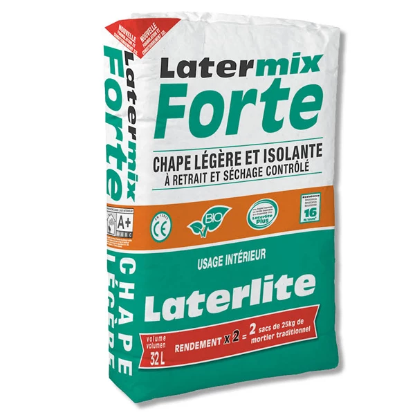 Mortier Chape Légère Latermix Forte à Retrait Compensé - 32 LTR 3 Mortier Chape Légère Latermix Forte à Retrait Compensé - 32 LTR
