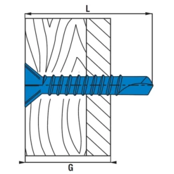Scell-It Vis Auto TFAX à Ailettes TF Torx Zingué M6.3x70 TFAX63070