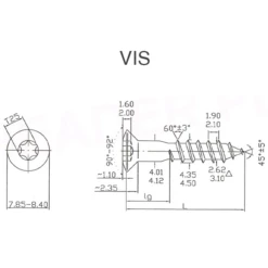 Rocket Vis Faîtage Avec Rondelle EPDM Ø 20 Mm - Inox A2 - 4,5 X 120/100 Mm - Boîte De 50 351400035004