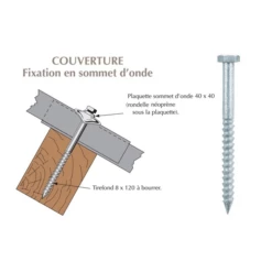 Tirefond à Bourrer Pour Fixation De Plaques Fibres-ciments Sur Charpente - 8 X 120 Mm - Seau De 25 -Bosch Soldes Boutique p241931 pic