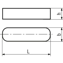 Clavette Parallèle à Bouts Arrondis - Sans Serrage - Acier C45K - 8 X 7 X 14 Mm - Boîte De 100 -Bosch Soldes Boutique p242954 pic2 2