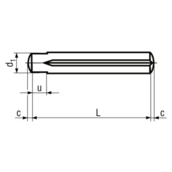 Goupille Cannelée Cylindrique Avec Bout De Guidage - 6.0x50mm - Boîte De 100 Bossard 1348981 -Bosch Soldes Boutique p248340 pic2