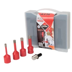 4 Trépans Ø 6, 8, 10, 12 Mm Et Adaptateur - Mini Drygres Rubi