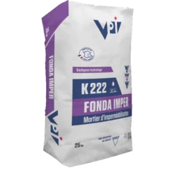 Mortier D'imperméabilisation Pour Fondations - Fonda Imper K222 - Sac De 25 Kg