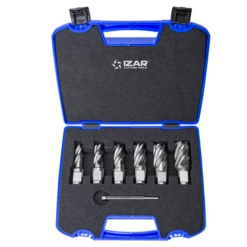 Set De Fraises à Carotter HSS 4070 Pour Perceuse Magnétique - Izar - 12-14-16-18-20-22 Mm