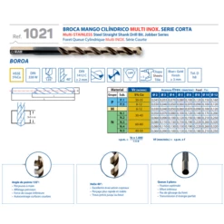 Foret Métaux HSSE 5% Cobalt - Queue 3 Plans - Multi Inox Série Courte - DIN338W - 8.50 Mm - Lot De 5 Izar 25811