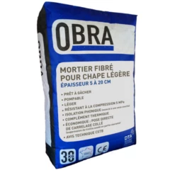 Mortier Isolant Fibré Obra Pour Chape Légère - ép. 5 à 20 Cm - Sac De 30 Kg