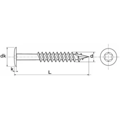 Vis De Charpente Tête Plate Large Inox A2 8 X 140 Mm 623418X140