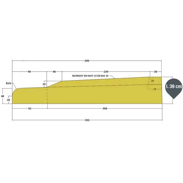 Seuil De Porte Prestige - Béton Blanc - 39 CM X 0,94 M 3 Seuil De Porte Prestige - Béton Blanc - 39 CM X 0,94 M
